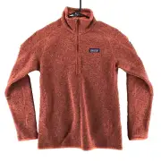 Patagonia Better Sweater 1/4 Zip Fleece Pullover Burl Red Women's Size XS NEW