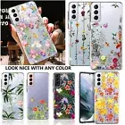 Flower Design Clear Phone Case Silicone Cover For Samsung Galaxy S23 S22 A14 A52