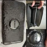 Mimco Very Rare Sari Mesh Mash Wallet Black Bag Pouch + Dust Bag