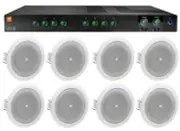 JBL CSMA240 Commercial/Restaurant 2 x 40w Amplifier+(8) 4" In-Ceiling Speakers