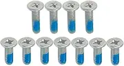 Gintai 11Pcs Lower Bottom Base Cover Case Screws Replacement for ASUS Chromebook CX1100 CX1100CNA (Sliver)