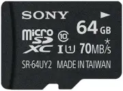 SONY microSDXC card 64GB Class10 UHS-I SD card adapter included SR-64UYA