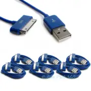 6X 6FT USB SYNC DATA POWER CHARGER CABLE APPLE NEW IPAD IPHONE IPOD TOUCH BLUE