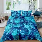 Set Super King Size Ocean Animal Duvet Cover Sea Waves Print Comforter Cover