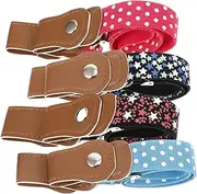 [TOGEVAL] 4pcs Children's Elastic Belts Boys Girls Stretchy Waist Belts Fashion Comfortable for Boys and Girls