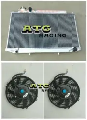 42MM Aluminum Radiator+Fan For 89-92 TOYOTA Cressida Mark II MX83 7M-GE 3.0L MT (for: Toyota)