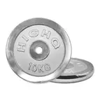 10kg x 2 Chrome Cast Iron Weight Plate - 29.5mm Hole Weight Plates Home Gym