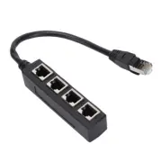 1-4 Ways Port Connector RJ45 Splitter Converter Adapter LAN Ethernet Cable Plug
