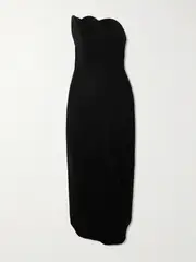 [Victoria Beckham] Victoria Beckham - Strapless Gathered Jersey Gown - Black - UK 12 UK 12 Black