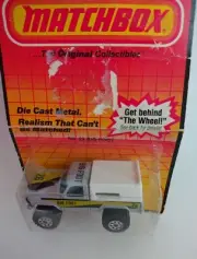 1983 MATCHBOX SUPERFAST #22 MINI BIG FOOT PICKUP WITH A BLACK BASE NEW ON CARD