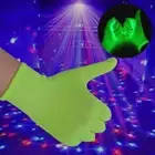 Glow in Blacklight UV Light Fluorescent Gloves Luminous Magic Glove Bar