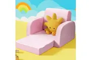 Keezi Kids Sofa 1 Seater Children Flip Open Couch Lounger Armchair Soft Pink