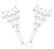 2pcs Bridal Anklet Anklets Lady Ankle Bracelets Women Ankle Chains Ankle Jewelry for Women Foot Jewelry Bracelets Ankle Foot Chain Women Anklet Chain Anklet Silver Alloy WOFASHPURET