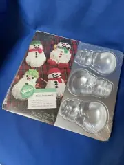Vintage 1992 Unused Wilton 6 Mini Snowmen Baking Molds 2105-472