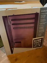 JEWELRY BOX NEW IN BOX MAHOGANY WOODEN FINISH