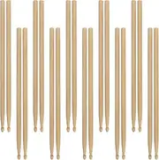 MUKLEI 48 Pieces 24 Pairs 5A Drumsticks, Wood Tip Drum Sticks Maple Wooden Drum Sticks Drum Set, Percussion Accessories for Drummer or Beginner