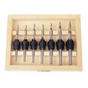 Carbatec 7 Piece Countersink Drill Bit Set