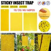 Up 60 pc Yellow Sticky paper Insect Trap Catcher Killer Fly Aphids Wasp AU