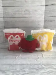 Mr Men & Little Miss McDonald's Happy Meal Plush Toy Cup Bundle Mr Strong