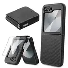 for Z Flip 6 Case with Hinge Protection, Galaxy Z Flip 6 Case with 1 Black