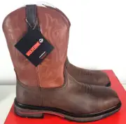 NIB- Wolverine JAVELINA Mens STEEL TOE Western Brown Leather Boots Sz 12M W02780