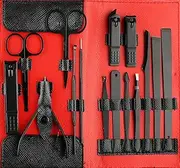 Ethnic Choice Stainless Steel Nail Clipper Set Nail Tools Manicure & Pedicure Set of 15 Pcs Travel & Grooming Kit with Luxurious Case