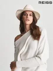 Reiss Ivory Wool Fedora Hat (M83436) | $135