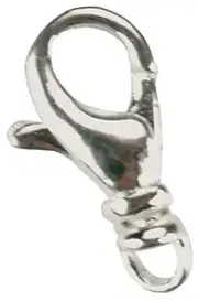 Lobster Swivel Clasps 15mm 13/Pkg Silver-Plated