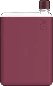 memobottle A5 (Wild Plum) Bundle - 25oz (750ml) - Bottle, silicone sleeve & lid |Slim Water Bottle for Bags, Beside Books & Laptops | BPA Free Tritan | Modern & Minimalist