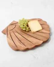 The Cellar Coastal Shell 13" Acacia wood Cheeseboard, NEW