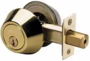 Master Lock DSO0703 Keyed Deadbolt, Polished Brass