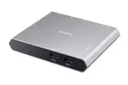 ATEN 2-Port USB-C KVM Switch Dock with Power Pass-through