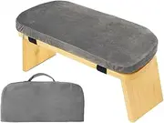 Meditation Stool with Cushion, Forward Leaning Meditation Chair, Yoga Meditation Stool, Small Floor Stool for Home Use with Storage Bag,Gray