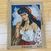 "Beautiful Women" Printed Canvas for Cross Stitch Tapestry Zigeunerin 411-4