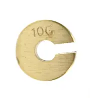 Slotted Weight, 10g - Brass - Spare or Extra Parts for Sets - Eisco Labs