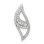 14k White Gold 3/8 Ct. Lab Grown Diamond VS/SI+ G+ Fashion Chain Slide Pendant