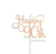 Cake Topper - Ninety - 90th - 20+ Colours - NEXT DAY POST - Happy 90th