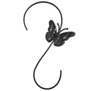 2 Pieces Bird Feeder Hanger Black Metal S Hook Anti Rust Large Weight Capacity