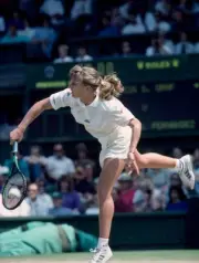 Steffi Graf of Germany at the Wimbledon Lawn Tennis Championships - Old Photo 7