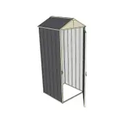 Build-a-Shed 0.8 x 0.8 x 2.1m Gable Single Hinged Door Shed - Grey
