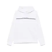 [Calvin Klein] Calvin Klein Logo-print Hoodie M WHITE