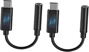 Vaguelly 2PCS USB C to Audio Adapter Cable High Resolution Earphone Converter Devices Durable and Flexible Design Supports Audio Output