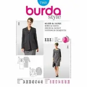 Burda Sewing Pattern 7163 Maternity Misses Lined Dress Size 8-20