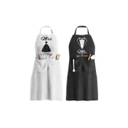 2 Pack Apron Gift Set Mr and Mrs Aprons Bridal Wedding Engagement Gifts-Style 1