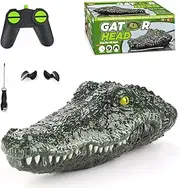 Doohickey Remote Control Alligator Head Boat for Kids and Adults, Simulates The Speed and Movement of a Real Alligator, for Pools, Water Parks, Lakes and More, Includes Gator Head and Remote Control