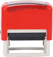 Return Address Stamp, Custom Self Inking Stamp with 2 Templates, Automatic Press with Adjustable Comb, Large Double Templates, Red Ink for Office Use, Date Numbering, etc.