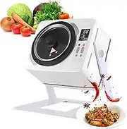 2500W Smart Cooking Robot - 6L Commercial Automatic Stir-Fry Machine with 360° Rotation, 0-135° Adjustable Angle & LED Touch Panel - Non-Stick Removable Pot for Restaurant & Home Use