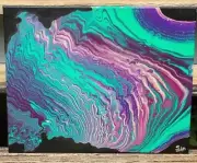 Abstract Painting On Canvas One Of A Kind Fluid Art