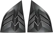 (2 Pack) Rear Side Window Scoop Louvers 2008-2019 Compatible for Dodge Challenger, ABS Window Visor Cover, Sun Rain Shade Vent Matte Black