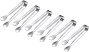 LABRIMP Set of 6 Stainless Steel Sugar Tongs Mini Ice Tongs Foods Tongs Small Tongs for Kitchen Easy to Use for Sugar Cubes Ice Cubes Lemon Slices for Tea Parties Breakfast Home Use